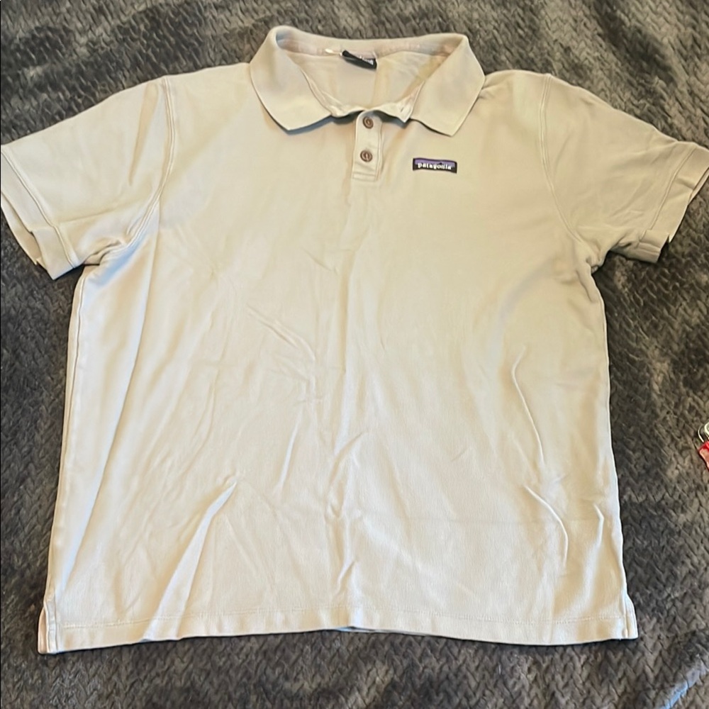 🌟 3 for $35! Patagonia Gray Polo Shirt Classic Short-Sleeve